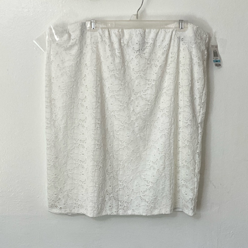 Alfani White Lace Pencil Skirt